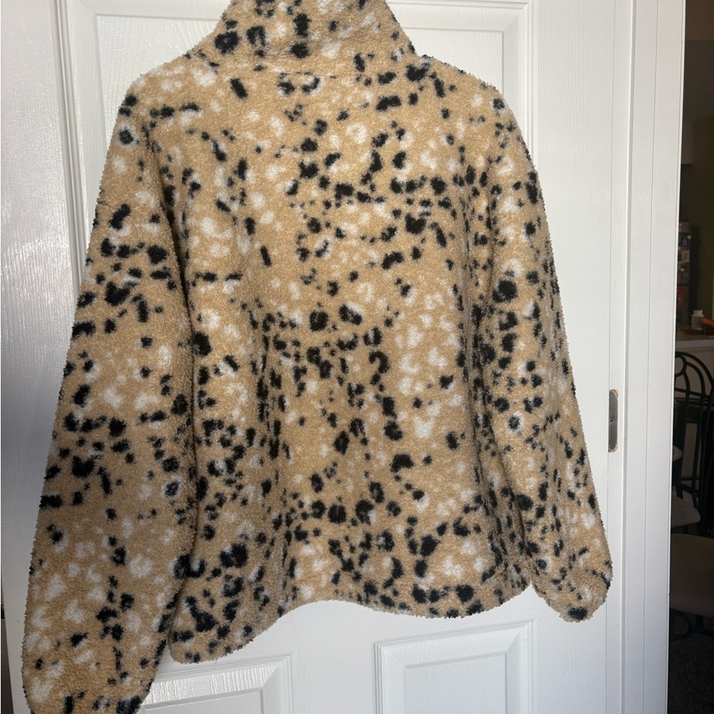 LOFT Tan and Black Teddy Jacket - Picture 2 of 5